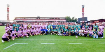 “คู่–คี่ พี่น้อง 4 ส.” ระเบิดศึกมิตรภาพ! รวมรุ่น 1–15 สนามเมืองทองลุกเป็นไฟ แข่งมันส์ 4 ควอเตอร์–เสมอ 3–3 ปิดท้ายแชร์บอลสุดฮา