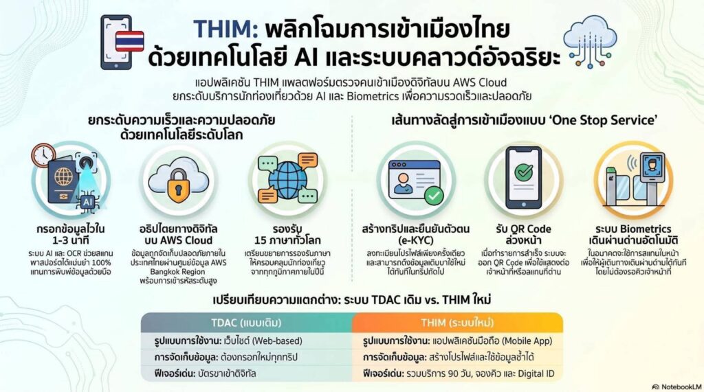 ตม.พัฒนาแอป THIM เตรียมเปิดคนต่างชาติลงทะเบียนก่อนเข้าไทย ลดคิวยาว อุดรอยรั่วมั่นคง คาด สิงหา 69 เปิดใช้ 27