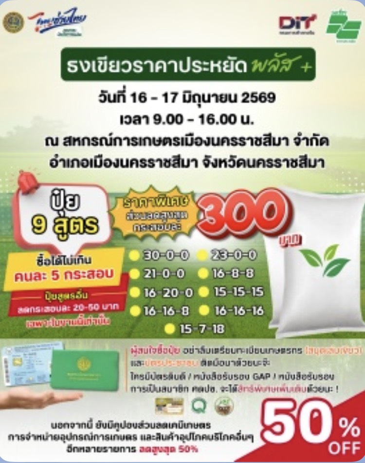 กรมการค้าภายใน เดินหน้าโครงการ “ธงเขียวราคาประหยัดพลัส” ช่วยเกษตรกรและประชาชนลดค่าครองชีพ 35